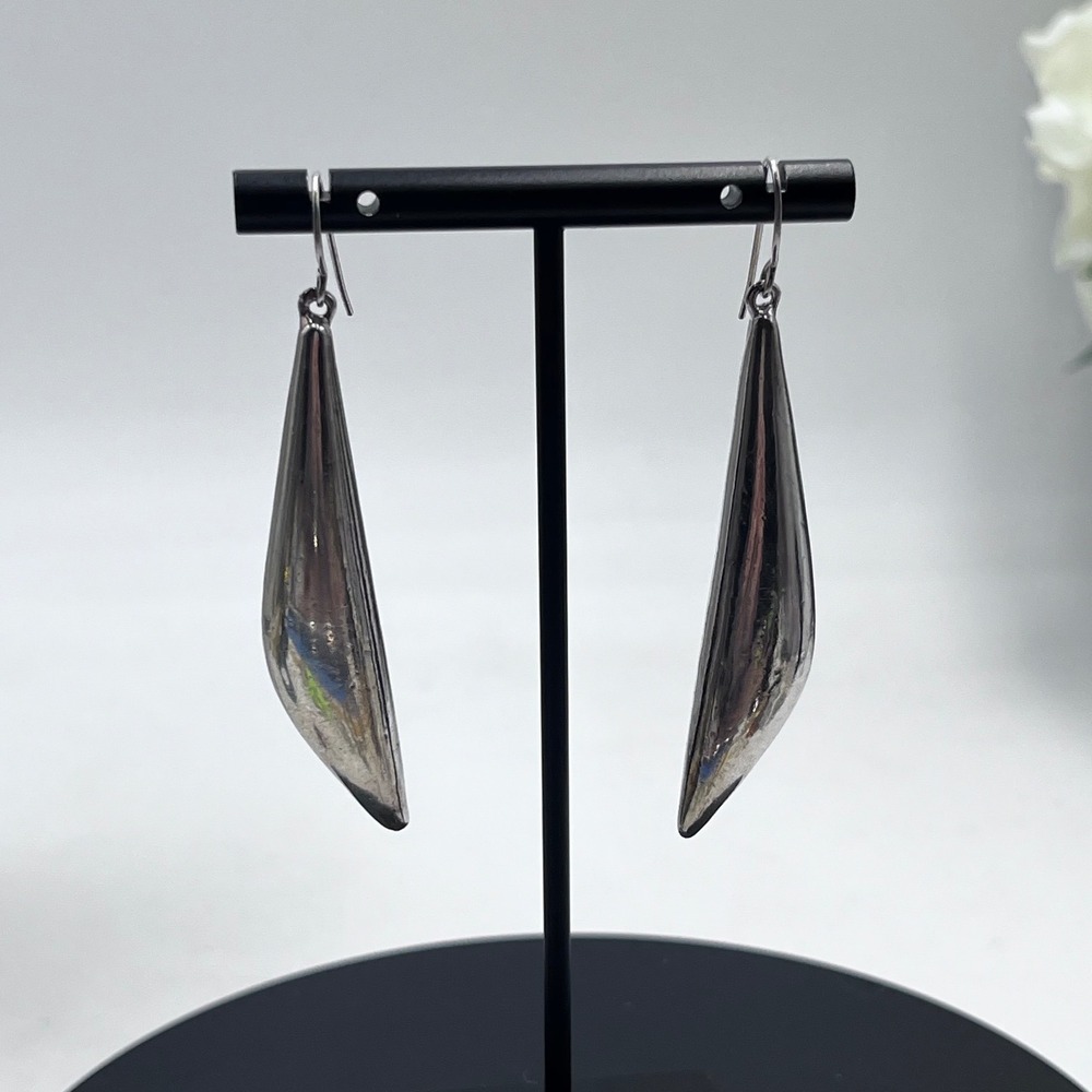 Simon Sebbag Designs Electroform Sterling Silver 925 Modernist Dangle
Earrings